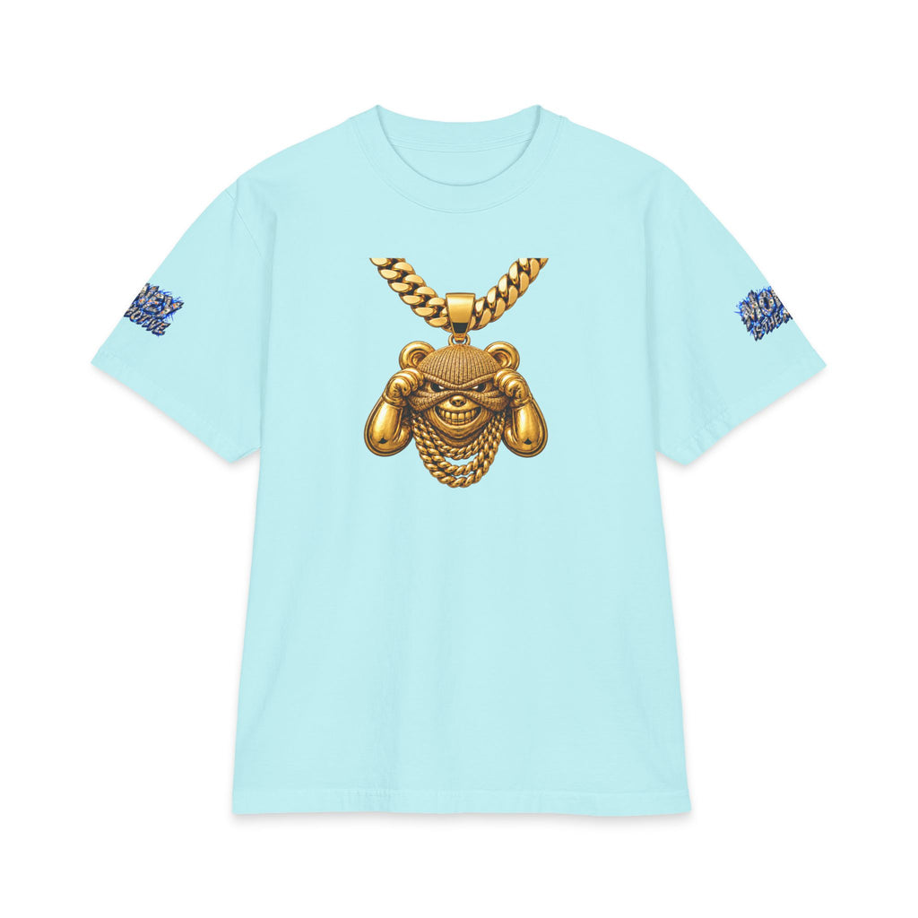 Money Is The Motive Gold Pendant | SCUMMIEBEARZ™ Shaka Wear Heavyweight Tee