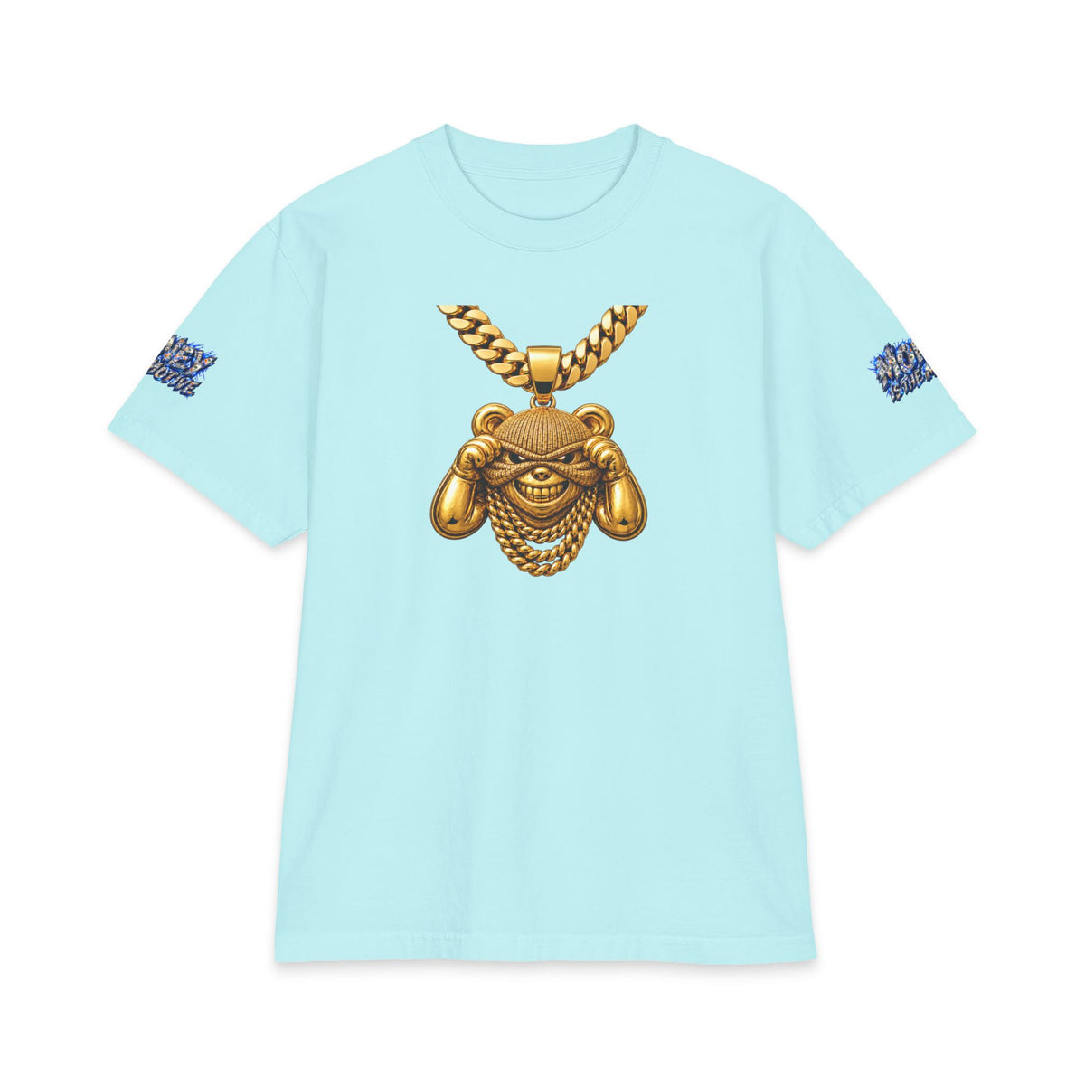 Money Is The Motive Gold Pendant | SCUMMIEBEARZ™ Shaka Wear Heavyweight Tee