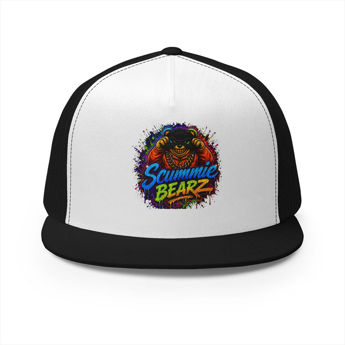 5 Panel Trucker Cap-RAINBOW MASK LOGO-SCUMMIEBEARZ™