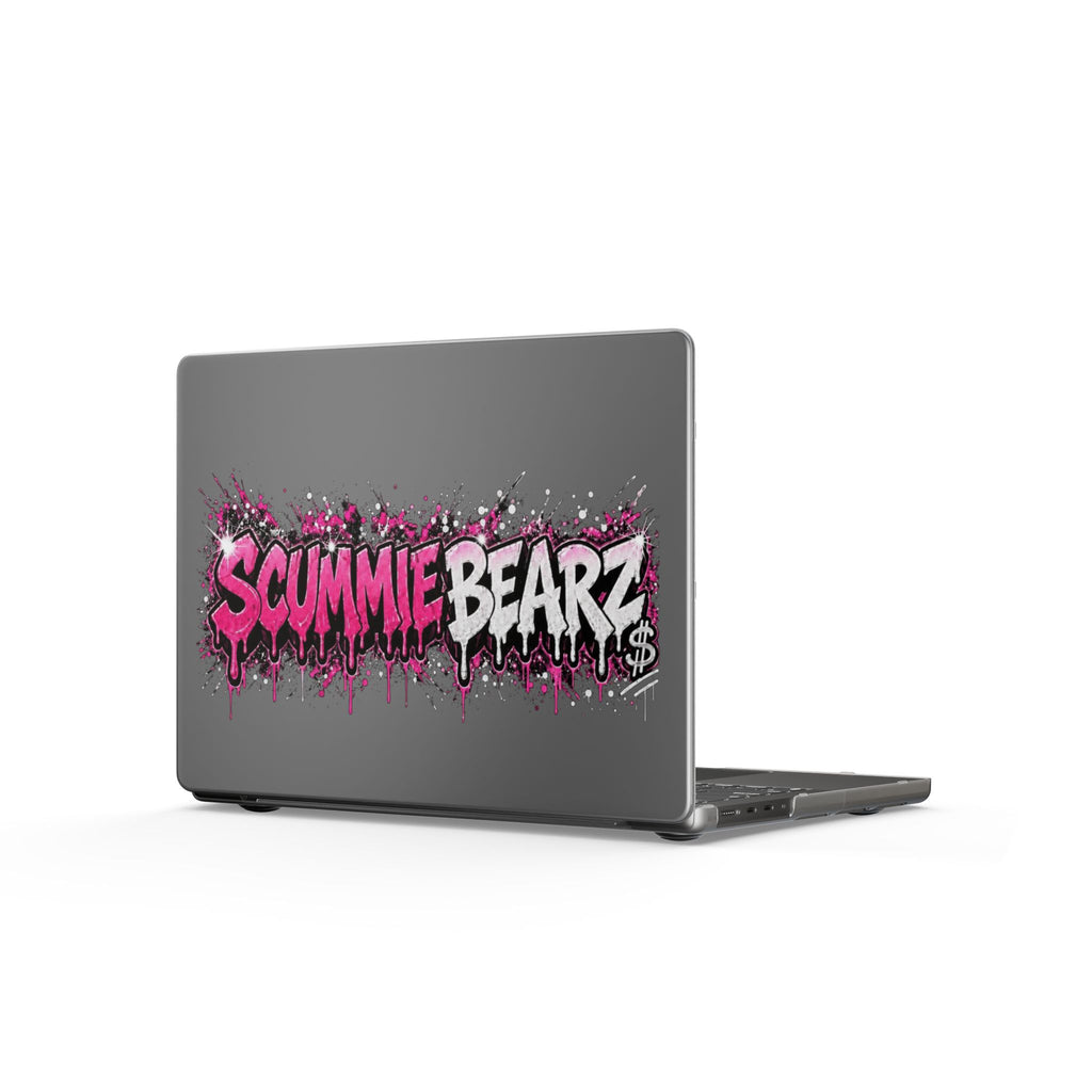 Matte MacBook Cases-PINK/SILVER LOGO-SCUMMIEBEARZ™