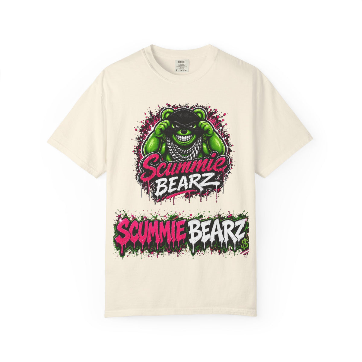 Unisex Garment-Dyed T-shirt-MASK LOGO&RATCHET-SCUMMIEBEARZ™
