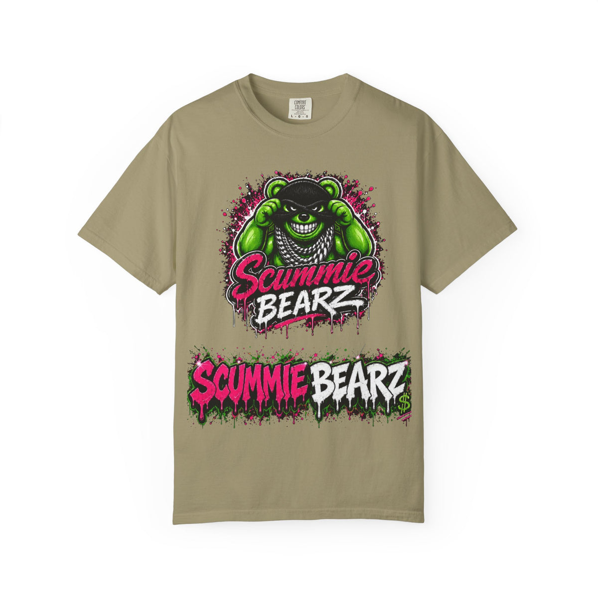 Unisex Garment-Dyed T-shirt-MASK LOGO&RATCHET-SCUMMIEBEARZ™