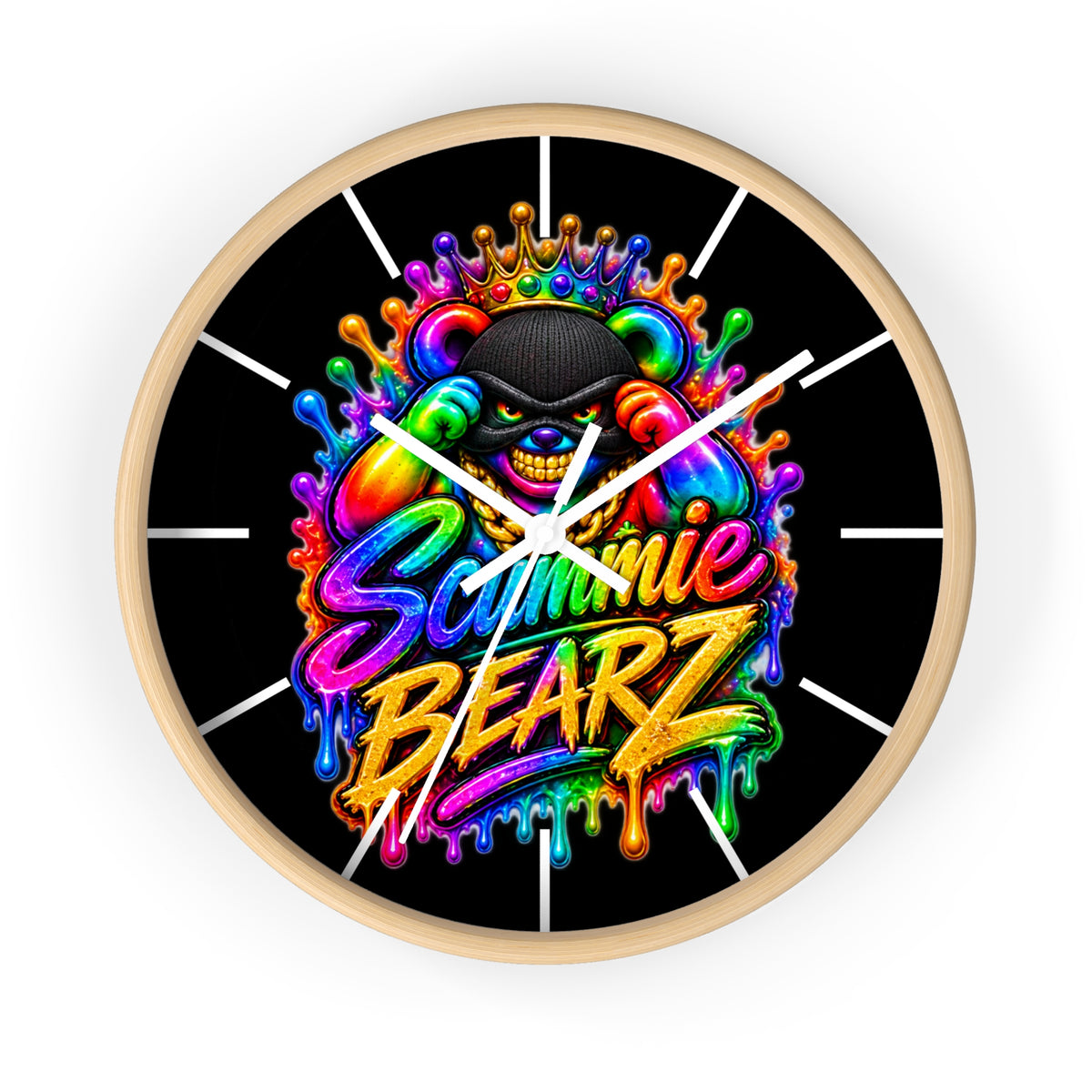 Wall Clock-RAINBOW MASK LOGO-SCUMMIEBEARZ™️