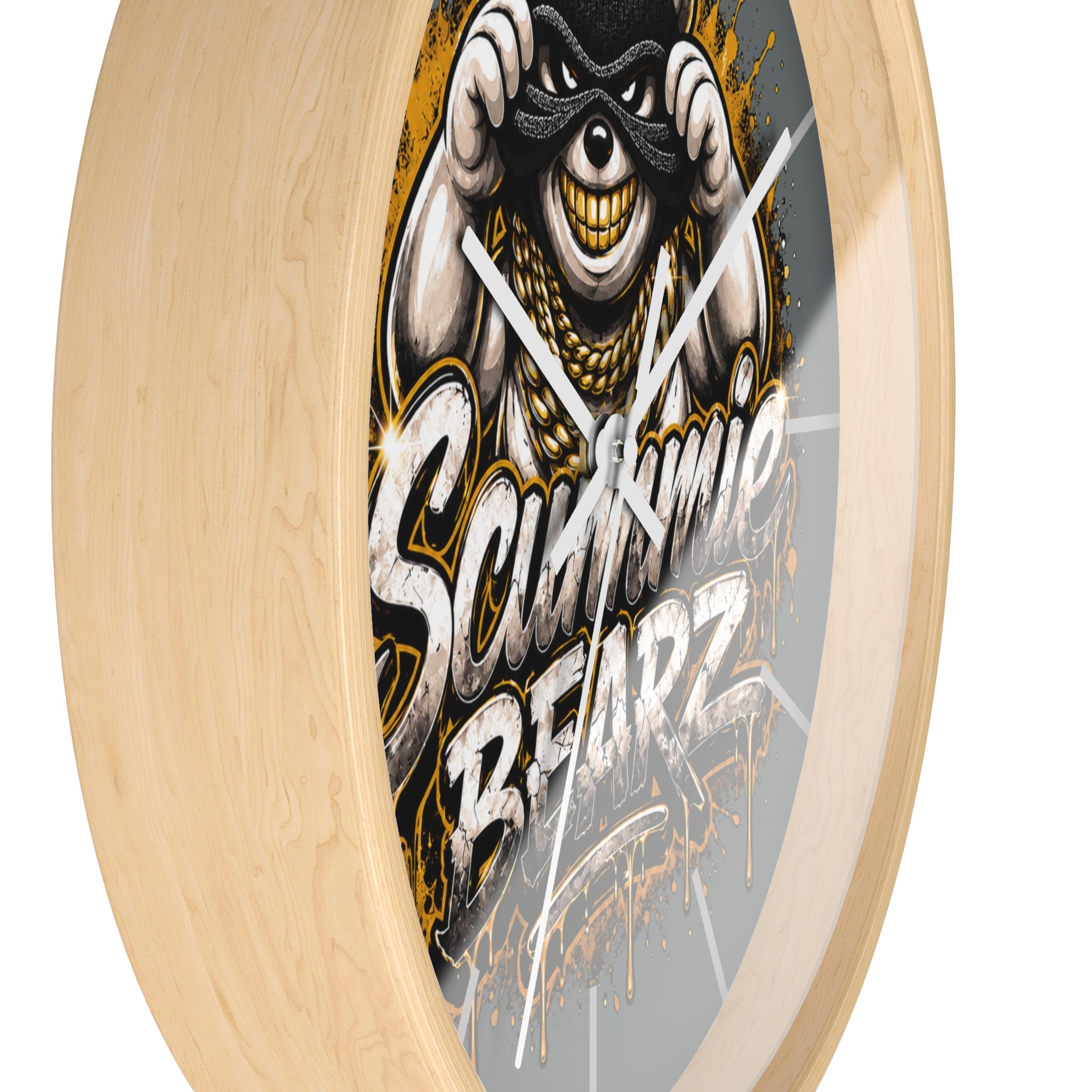 Wall Clock-Gold and Silver Logo-SCUMMIEBEARZ™