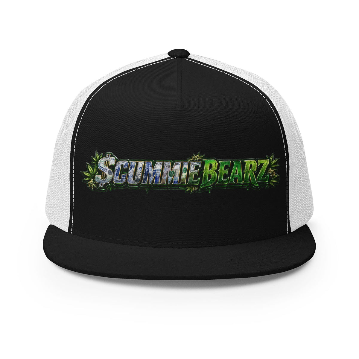 5 Panel Trucker Cap-WEED SCUMMIEBEARZ LOGO-SCUMMIEBEARZ™
