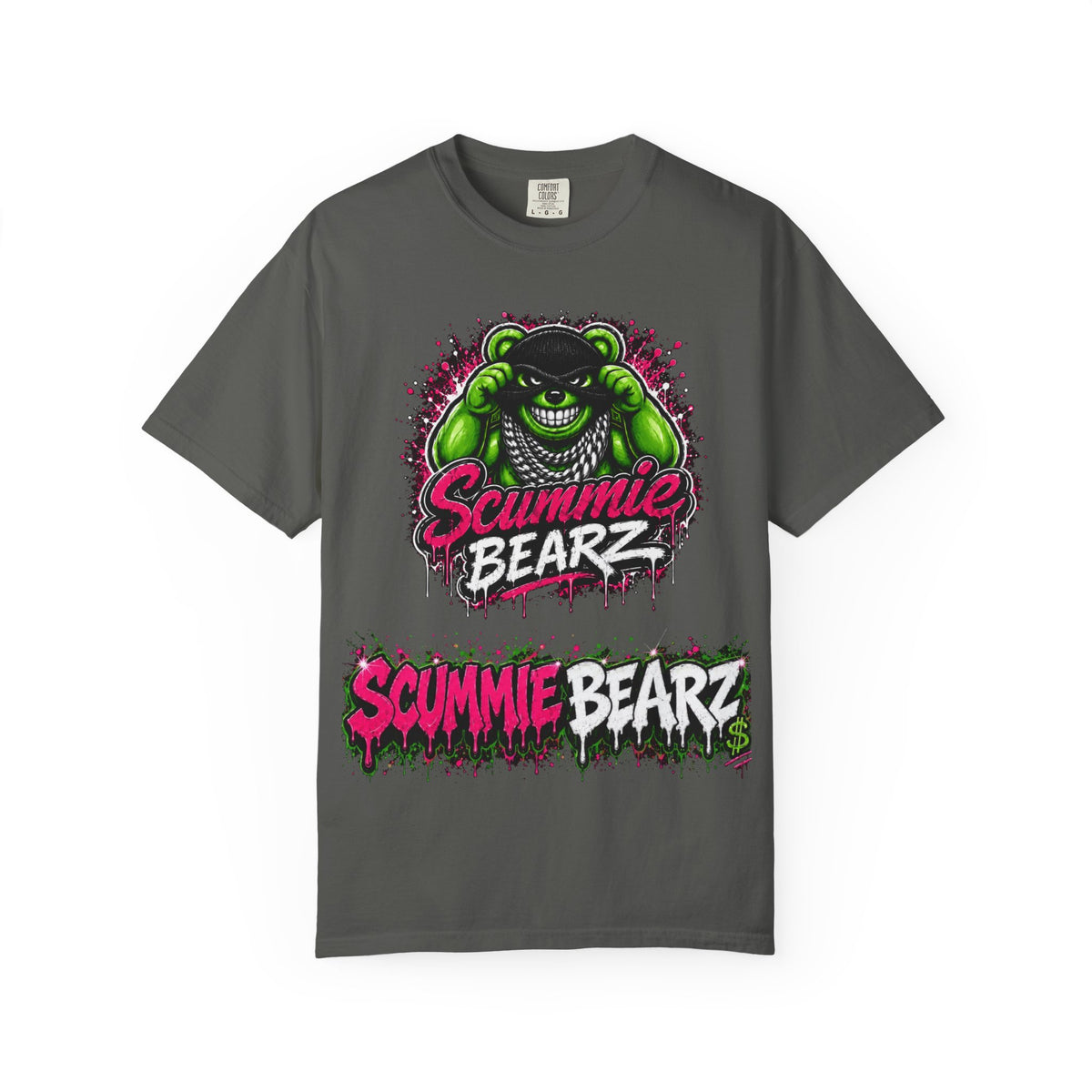 Unisex Garment-Dyed T-shirt-MASK LOGO&RATCHET-SCUMMIEBEARZ™