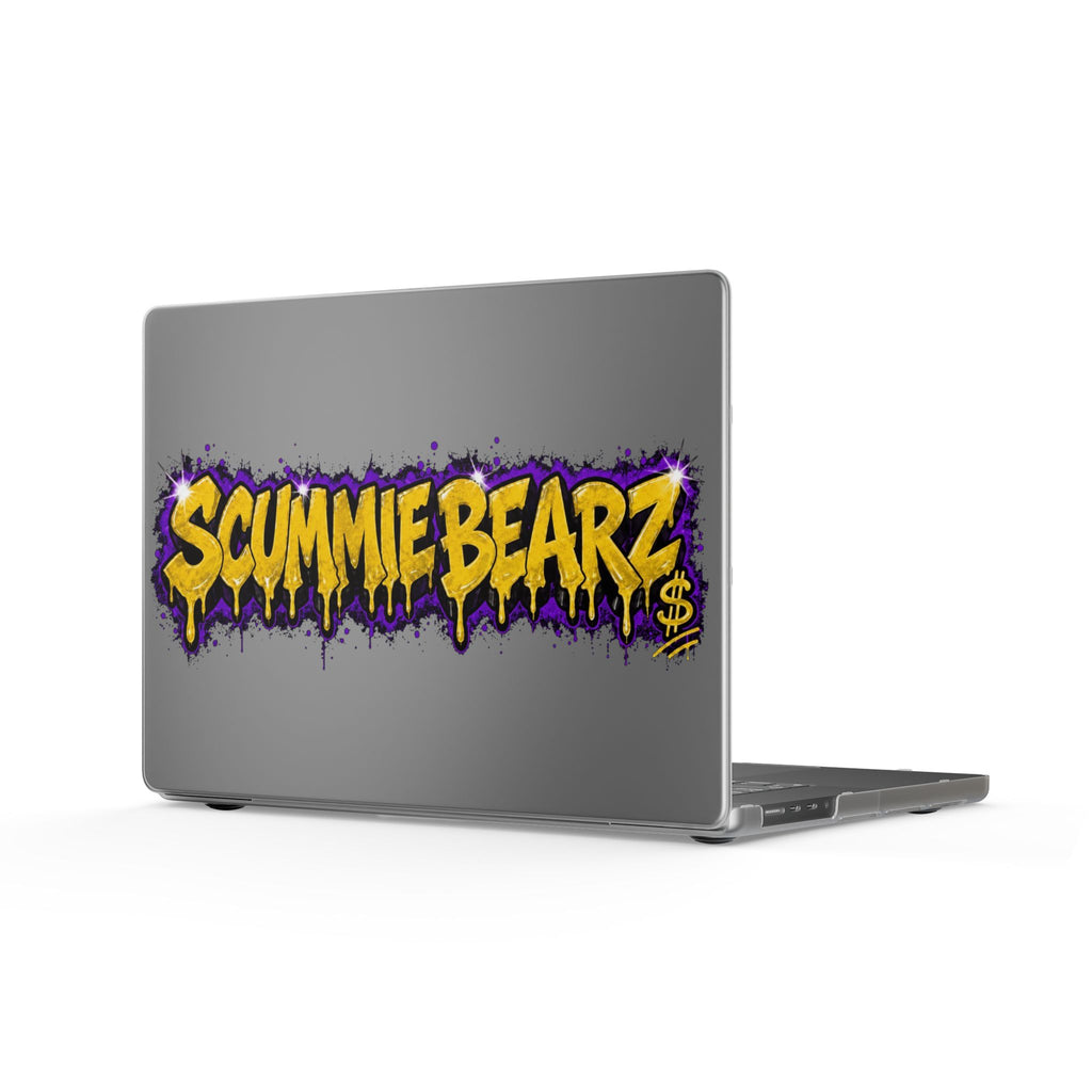 Matte MacBook Cases-PURPLE/YELLOW LOGO-SCUMMIEBEARZ™