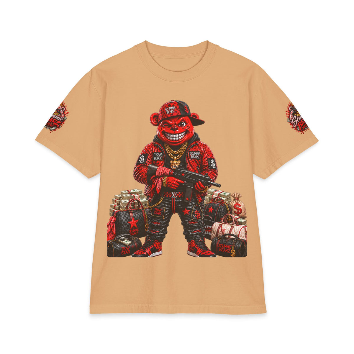 Red Draco | SCUMMIEBEARZ™ Shaka Wear Heavyweight Tee