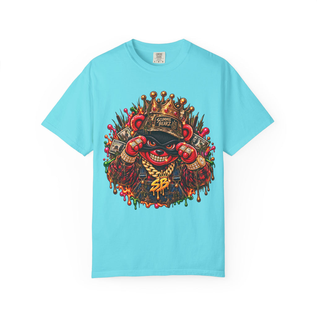 Unisex Garment-Dyed T-shirt-HILLBILLY cROWN MASK/GLOCK LOGO-SCUMMIEBEARZ™️