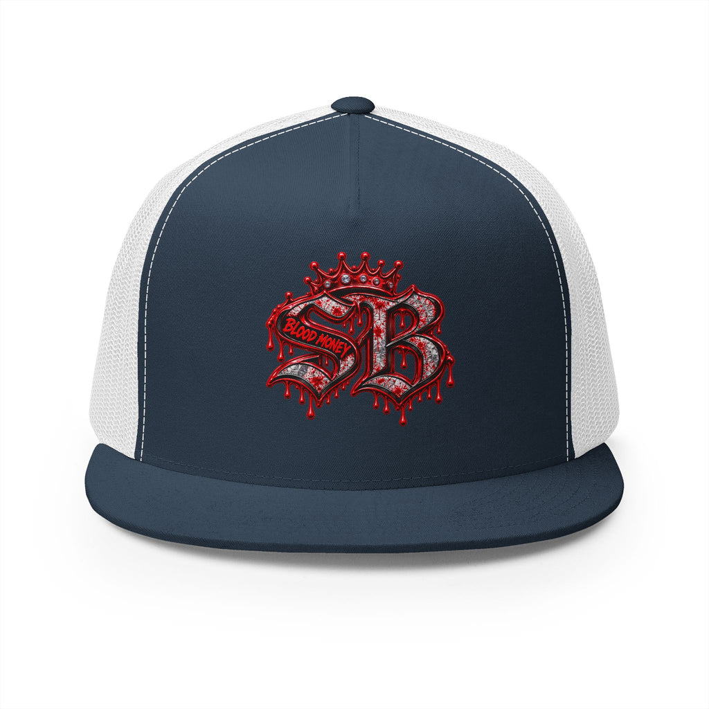 5 Panel Trucker Cap-RED/SILVER SB LOGO-SCUMMIEBEARZ™