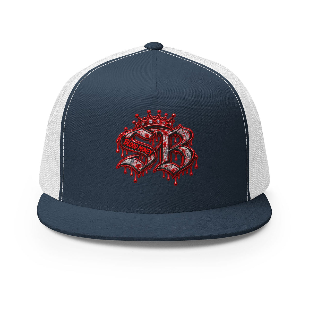 5 Panel Trucker Cap-RED/SILVER SB LOGO-SCUMMIEBEARZ™