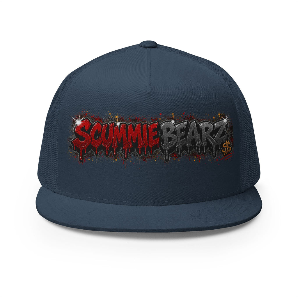 5 Panel Trucker Cap-RED/CHARCOAL SCUMMIEBEARZ LOGO-SCUMMIEBEARZ™