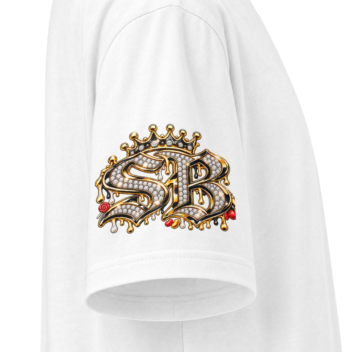 Like Stealing Candy from a Baby — White & Gold Edition | SCUMMIEBEARZ™ Shaka Wear Heavyweight Tee