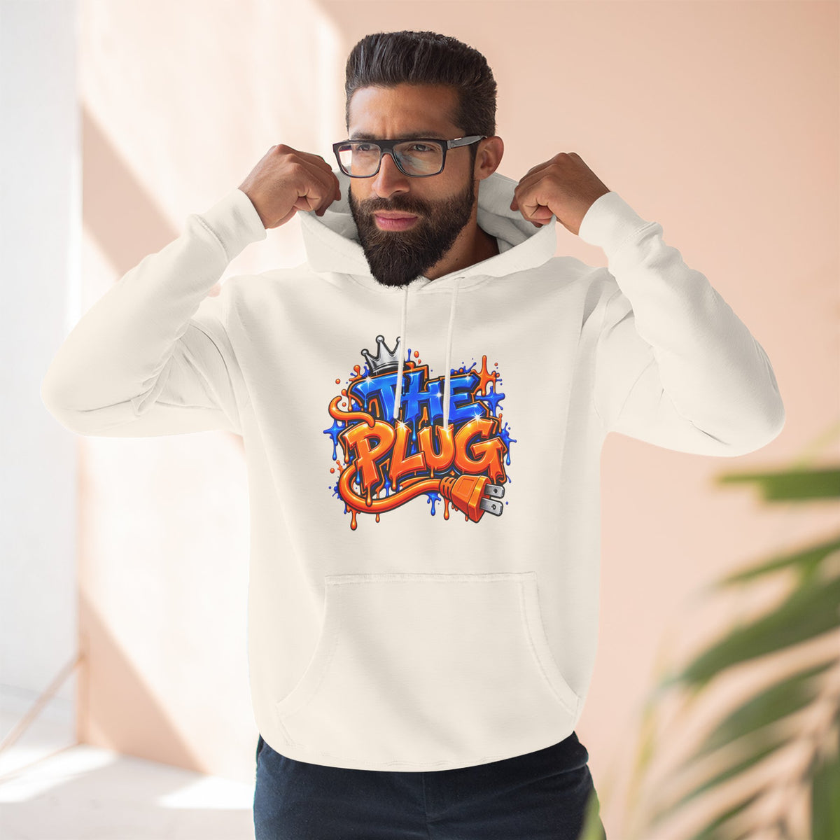 Three-Panel Fleece Hoodie-THE PLUG-SCUMMIEBEARZ™️