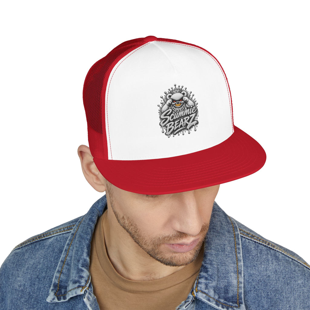 5 Panel Trucker Cap-SILVER MASK LOGO-SCUMMIEBEARZ™