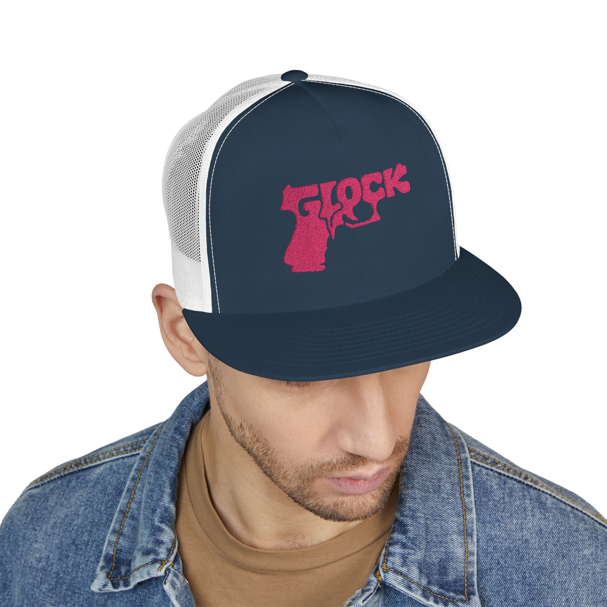 5 Panel Trucker Cap-PINK GLOCK LOGO-SCUMMIEBEARZ™️