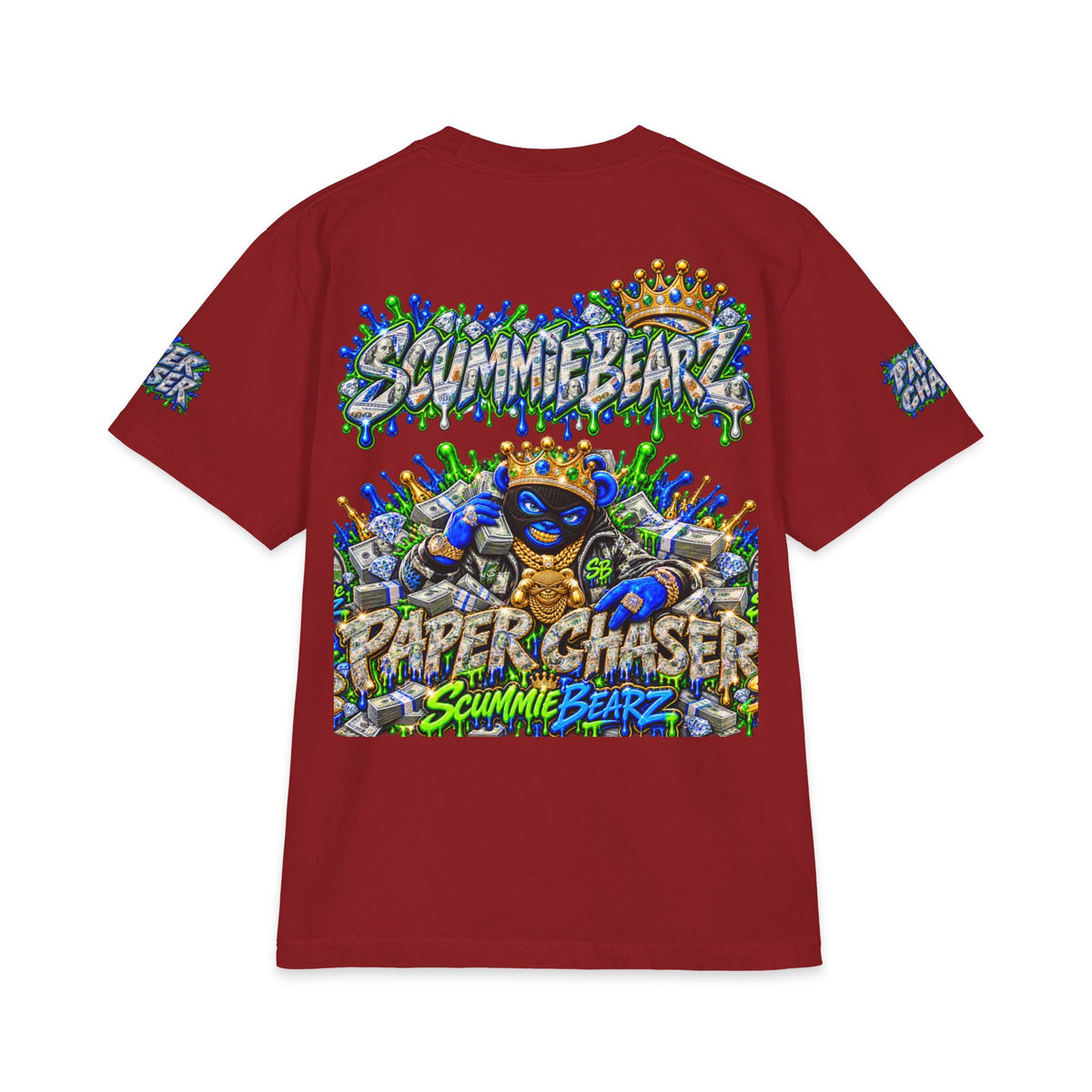 Sb Logo Paperchaser Masked Crown | SCUMMIEBEARZ™ Shaka Wear Heavyweight Tee