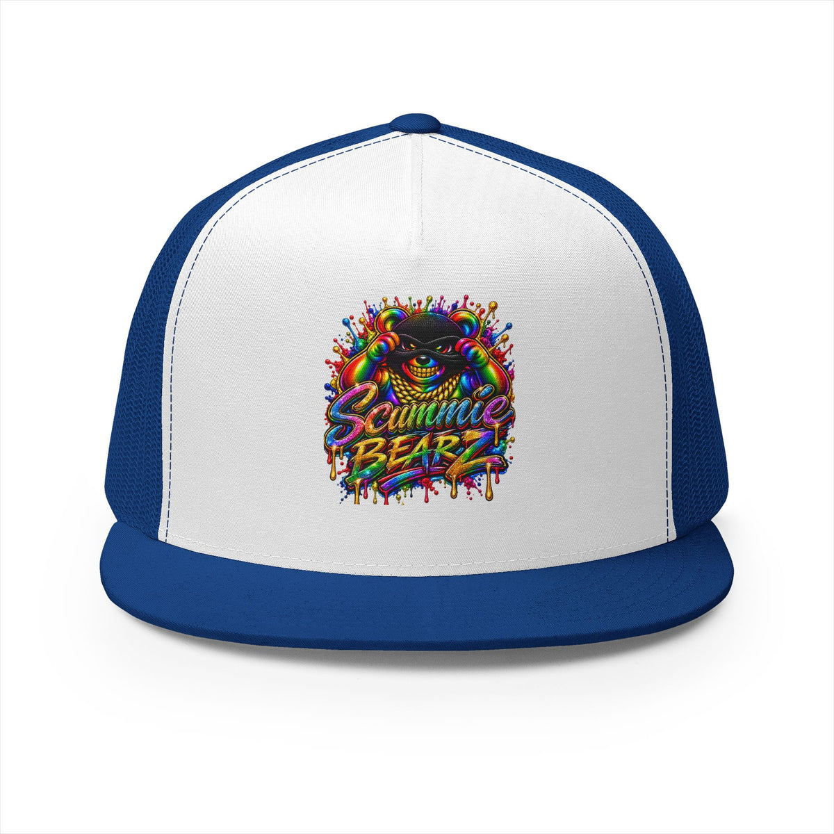 5 Panel Trucker Cap-RAINBOW MASK LOGO-SCUMMIEBEARZ™