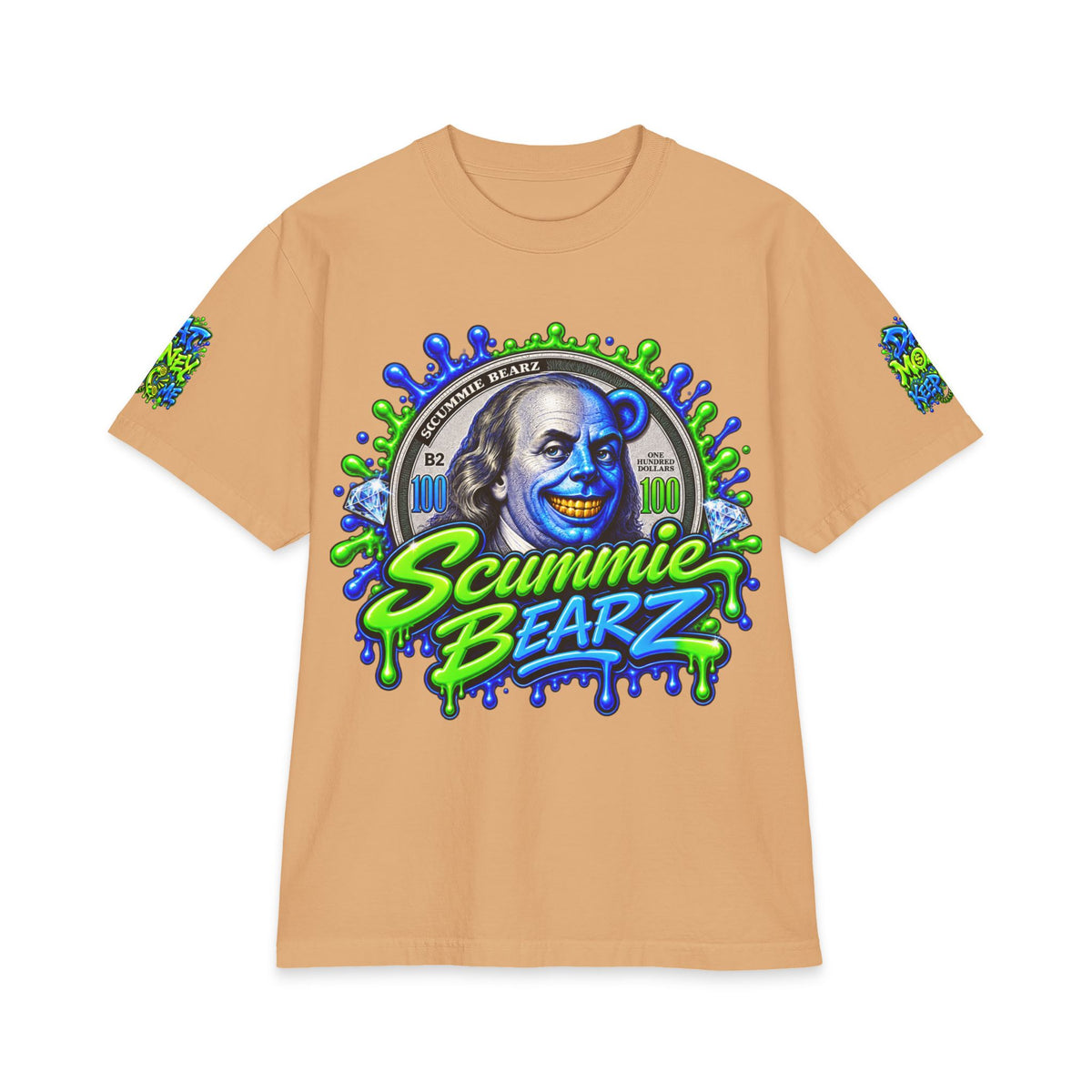 No Days Off Green Remix | SCUMMIEBEARZ™ Shaka Wear Heavyweight Tee