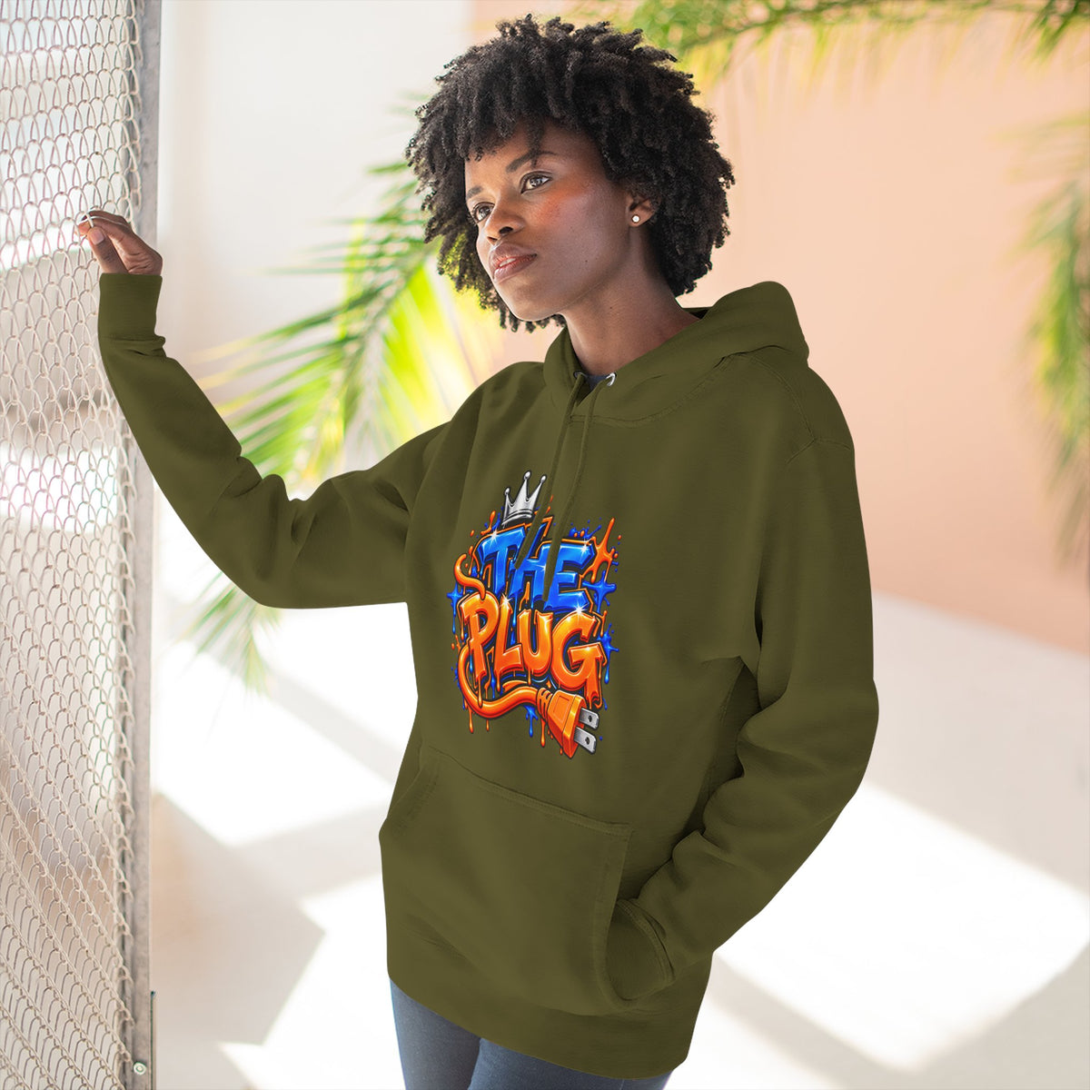 Three-Panel Fleece Hoodie-THE PLUG-SCUMMIEBEARZ™️