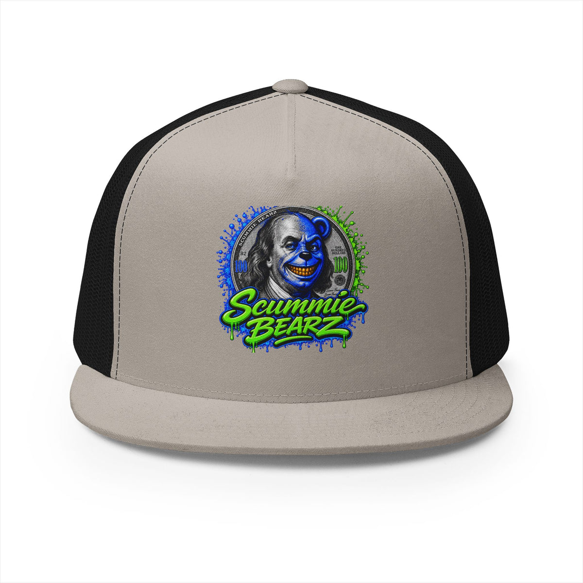 5 Panel Trucker Cap- BLUE BENJAMIN FRANKLIN-SCUMMIEBEARZ™️