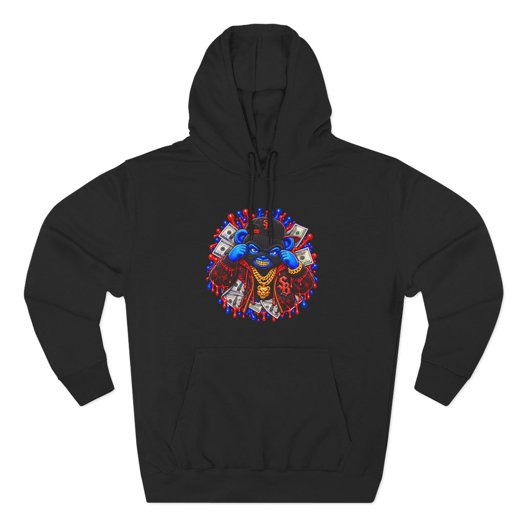 Three-Panel Fleece Hoodie-GET SERVED-SCUMMIEBEARZ™️