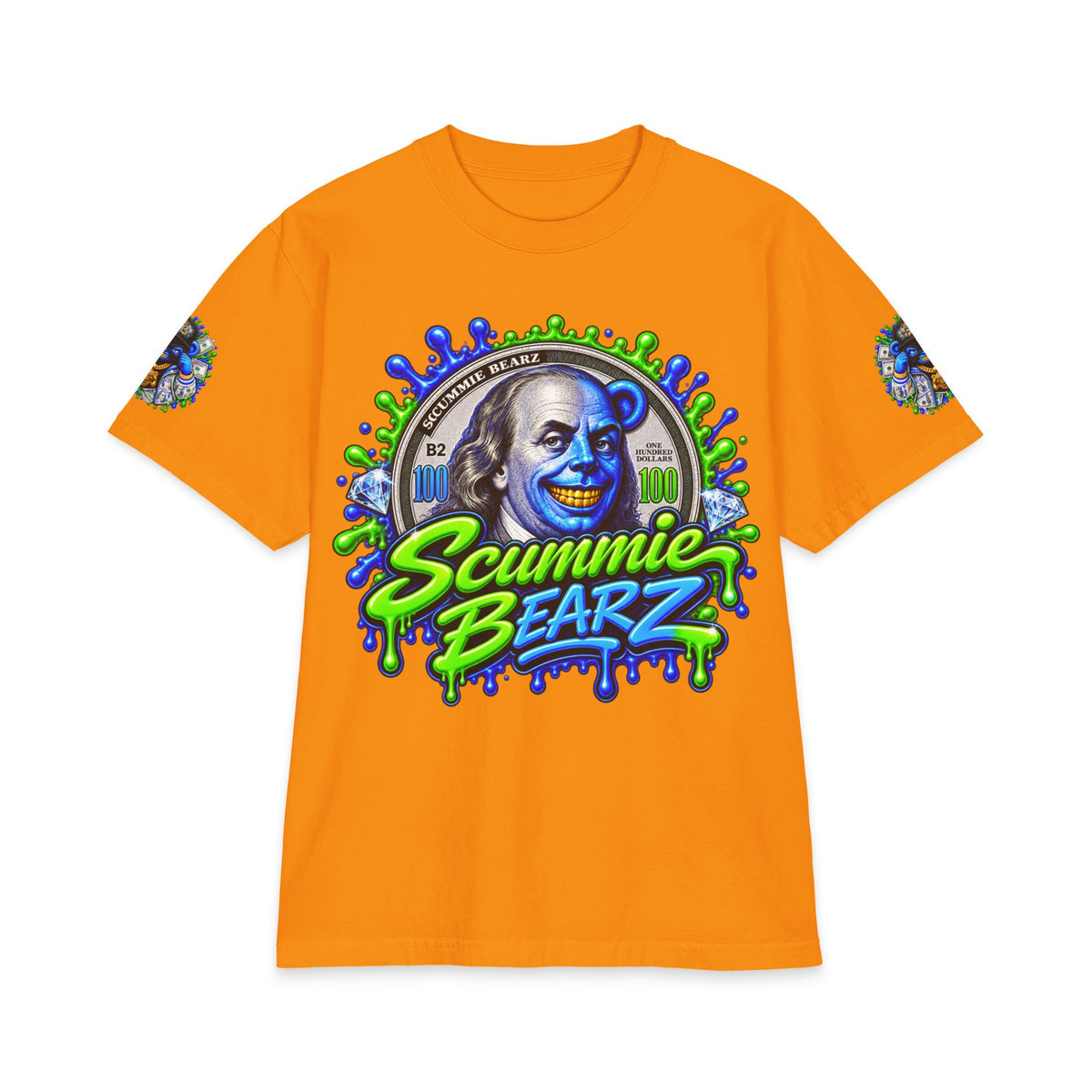 Hustle Mode, Green Remix | SCUMMIEBEARZ™ Shaka Wear Heavyweight Tee