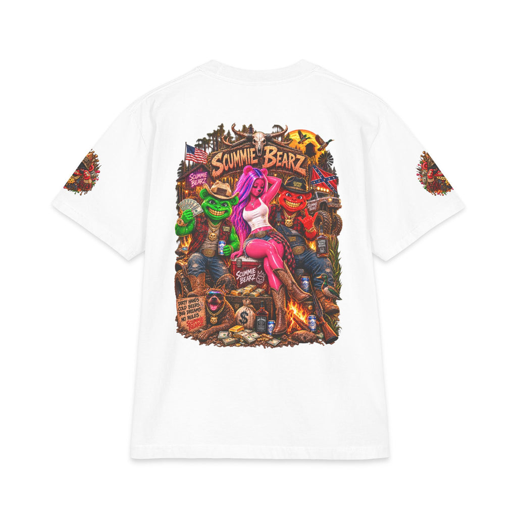 Boots, Booze, And Bad Company | SCUMMIEBEARZ™ Shaka Wear Heavyweight Tee