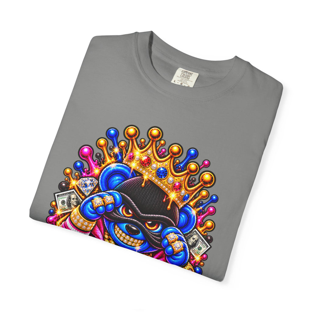 Unisex Garment-Dyed T-shirt-MULTI COLOR CROWN MASK LOGO GLOCK -SCUMMIEBEARZ™