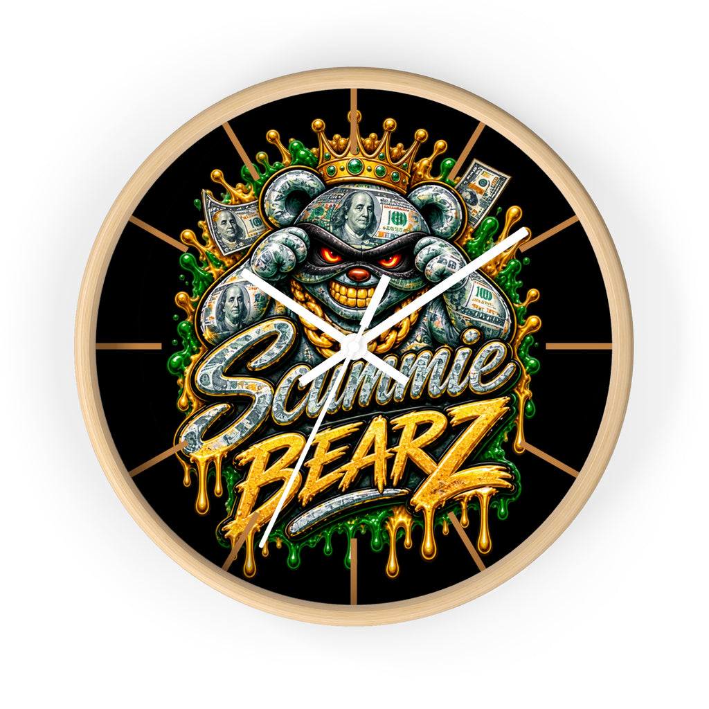 Wall Clock-MONEYMASK LOGO-SCUMMIEBEARZ™️