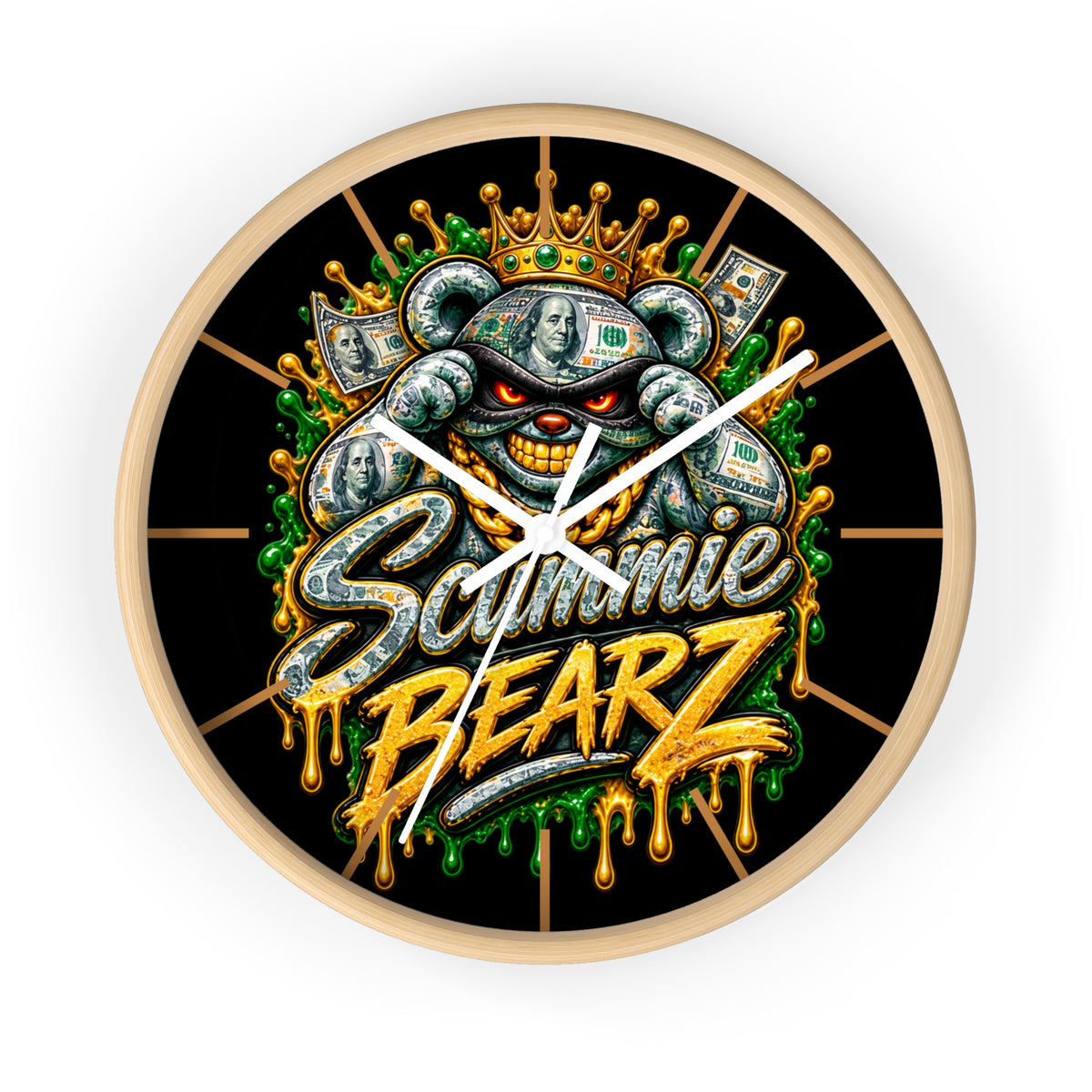 Wall Clock-MONEYMASK LOGO-SCUMMIEBEARZ™️
