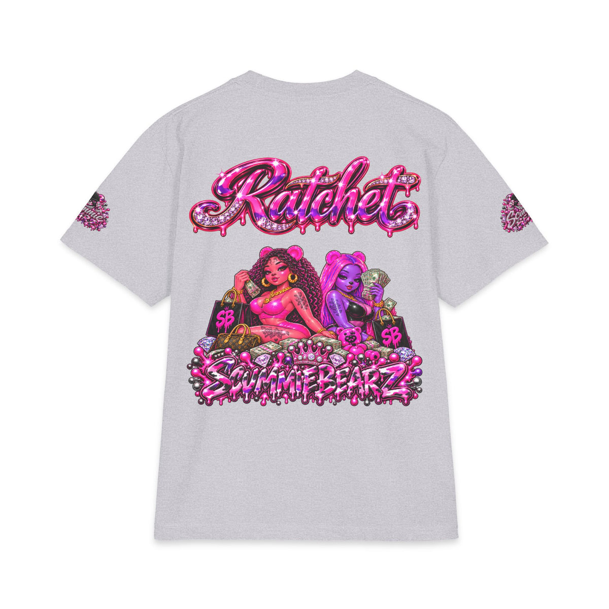 Ratchet — Pink/Purple | SCUMMIEBEARZ™ Shaka Wear Heavyweight Tee