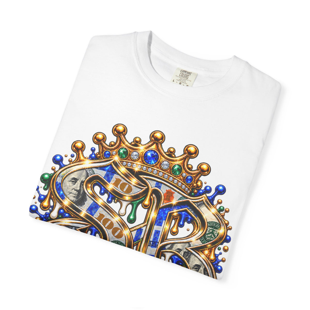 Unisex Garment-Dyed T-SHIRT-MONEY HUNGRY/SB LOGO-SCUMMIEBEARZ™