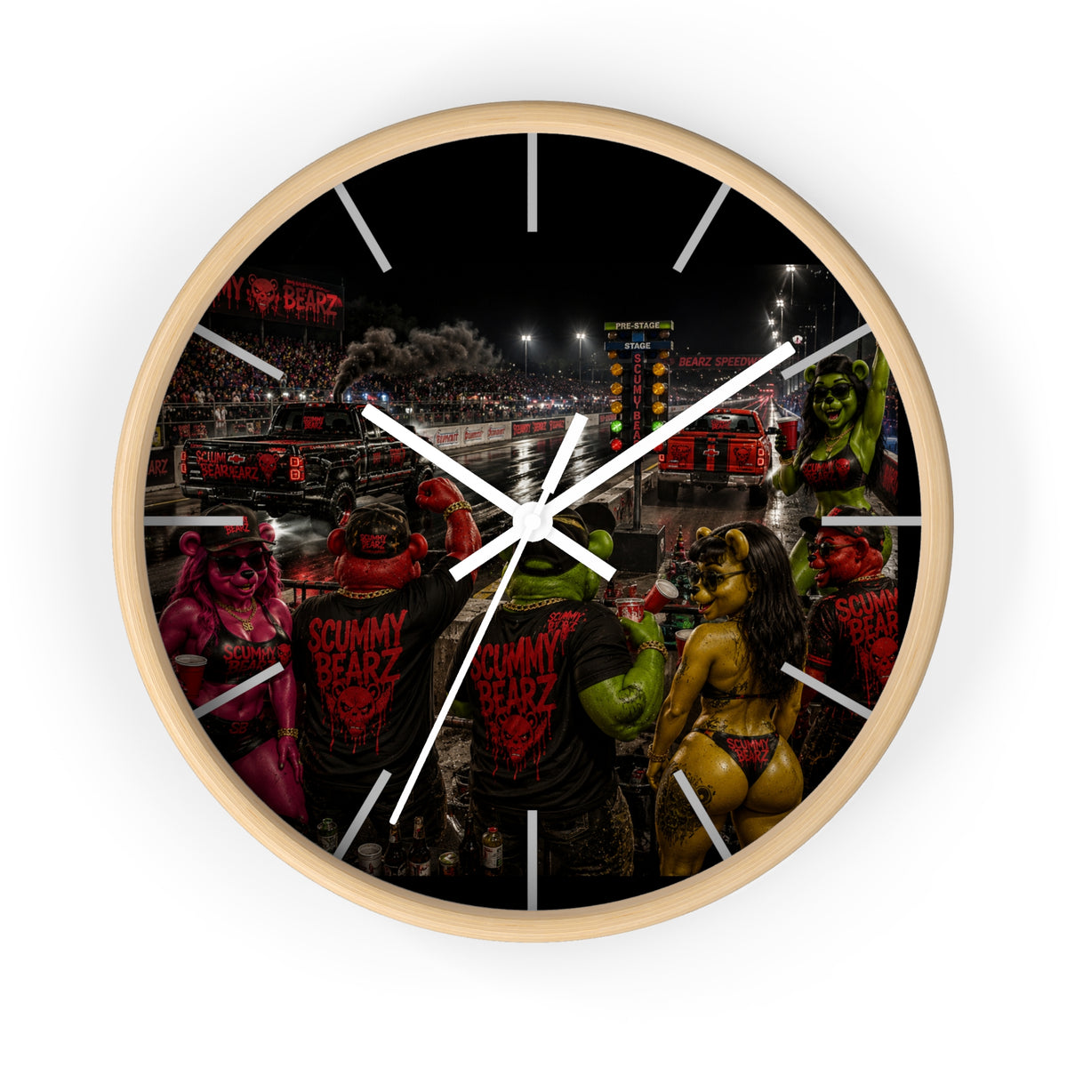 Wall Clock-Dirty white boy-SCUMMIEBEARZ™️