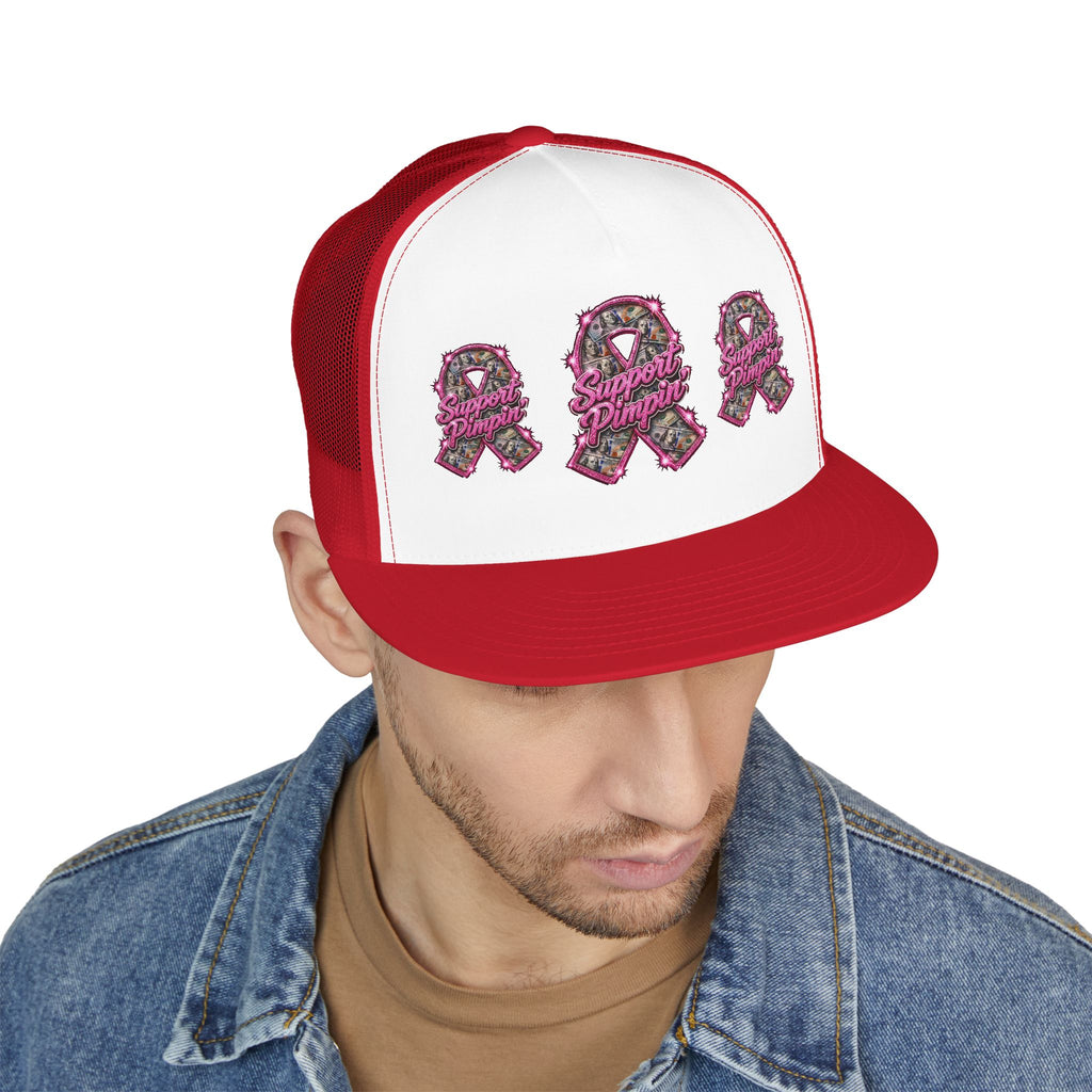 5 Panel Trucker Cap-SUPPORT PIMPIN-SCUMMIEBEARZ™
