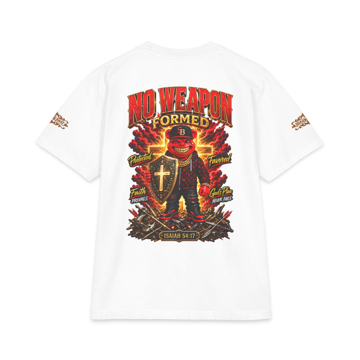 No Weapon Forged | SCUMMIEBEARZ™ Shaka Wear Heavyweight Tee