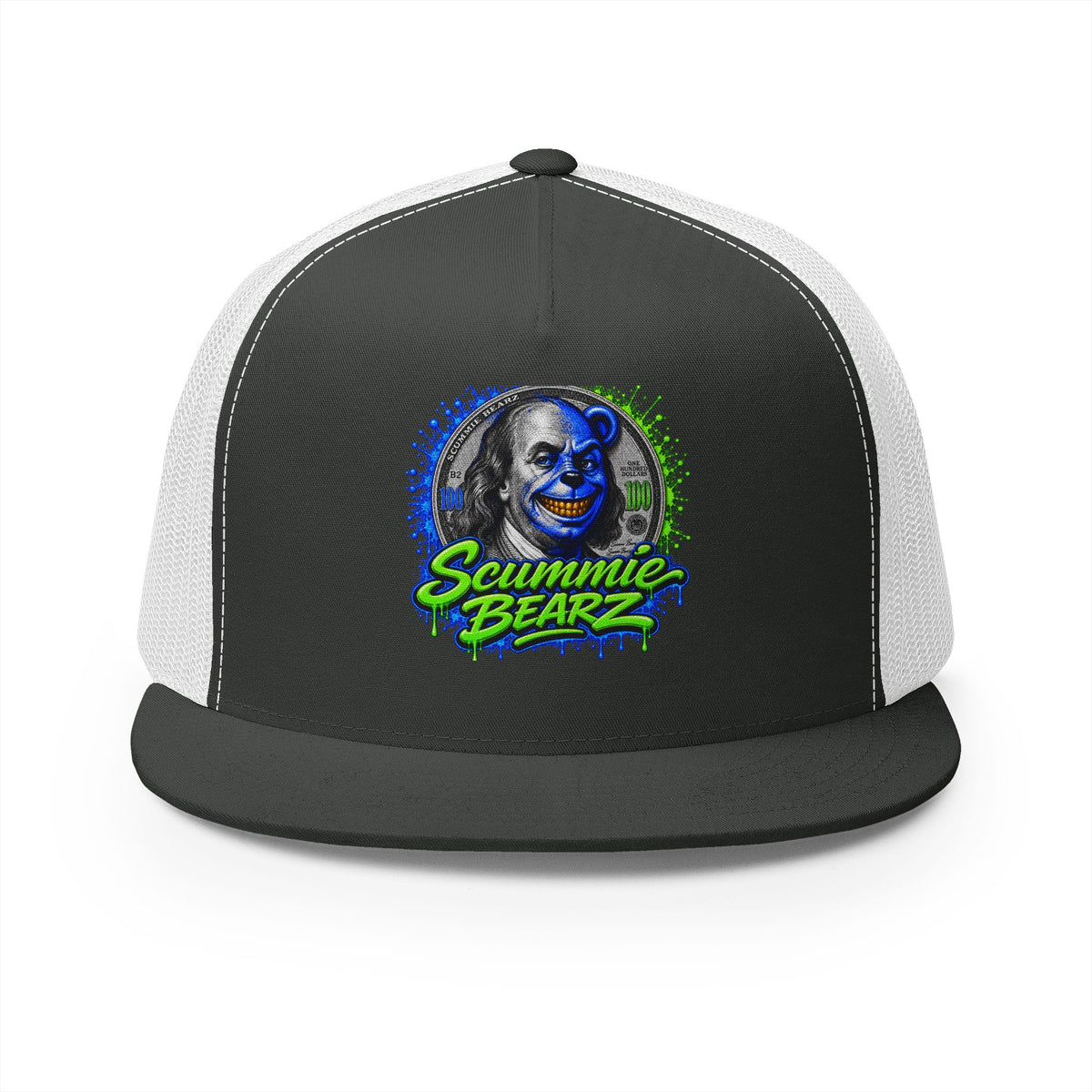 5 Panel Trucker Cap- BLUE BENJAMIN FRANKLIN-SCUMMIEBEARZ™️
