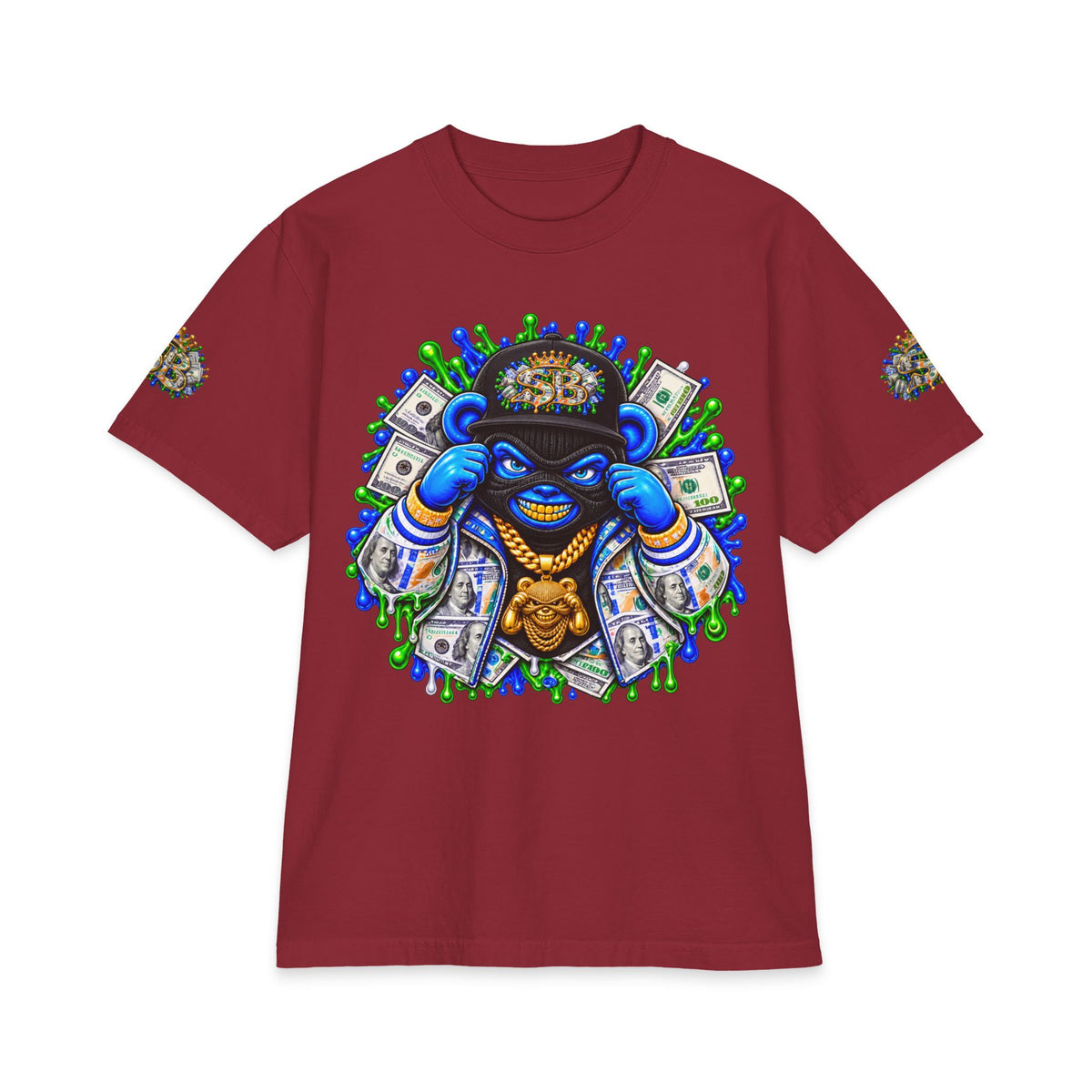 Money Hungry — Alternate Layout | SCUMMIEBEARZ™ Shaka Wear Heavyweight Tee