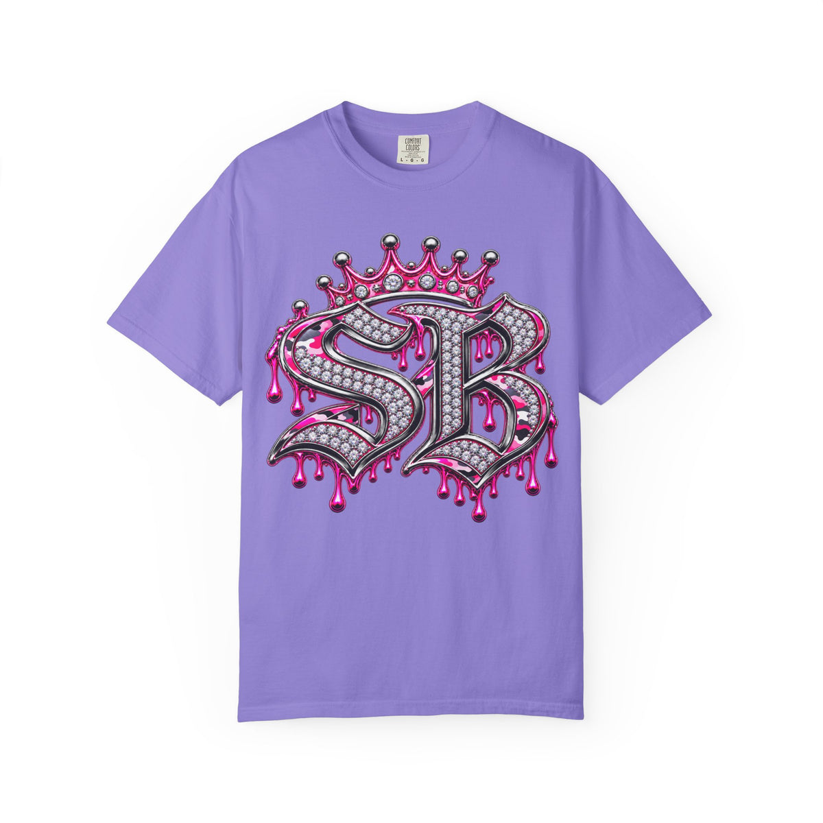 Unisex Garment-Dyed T-shirt-MONA LISA/CROWN MASK SB LOGO-SCUMMIEBEARZ™