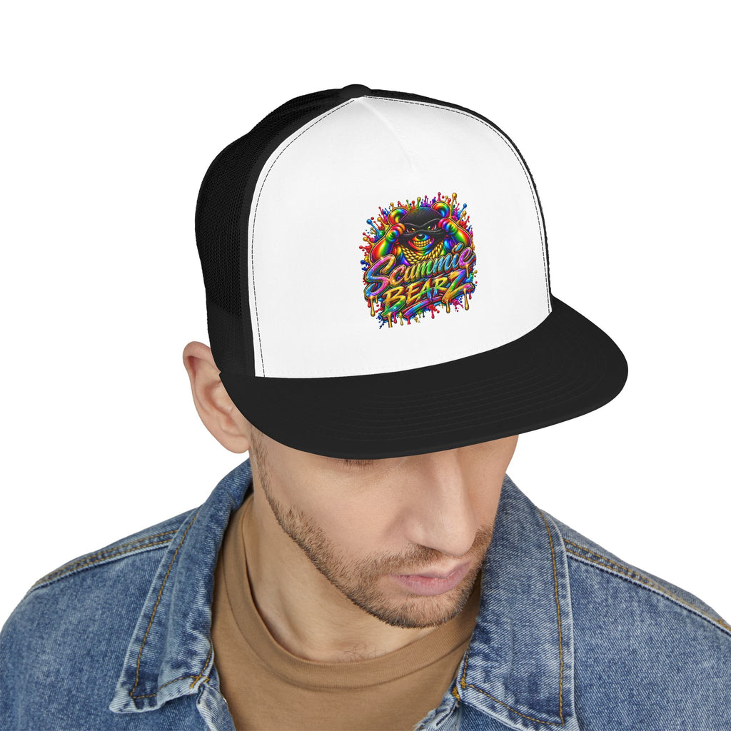 5 Panel Trucker Cap-RAINBOW MASK LOGO-SCUMMIEBEARZ™