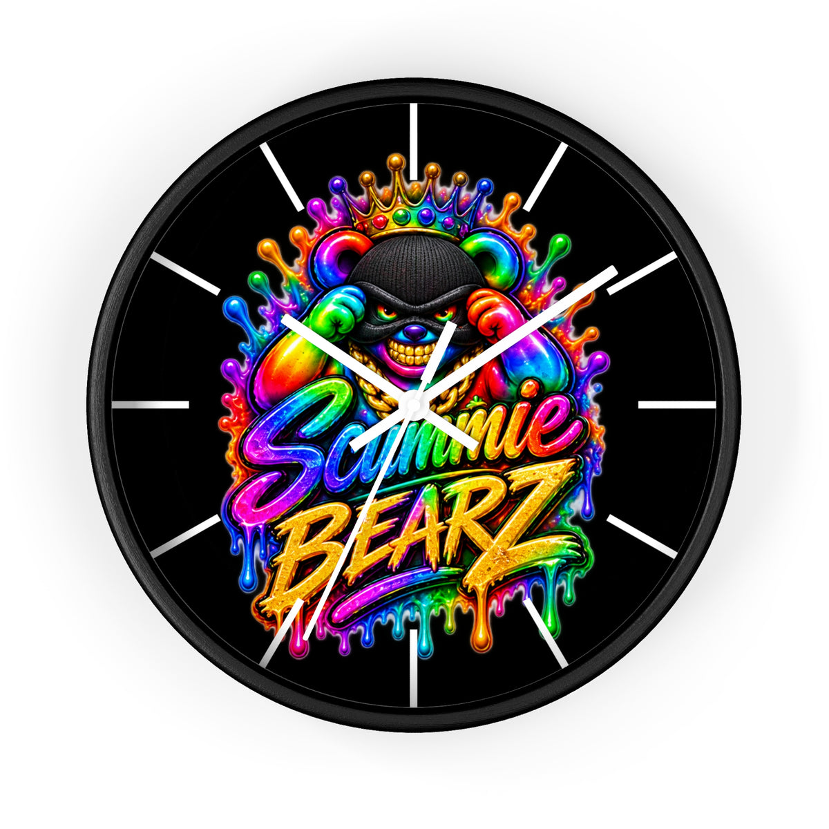 Wall Clock-RAINBOW MASK LOGO-SCUMMIEBEARZ™️