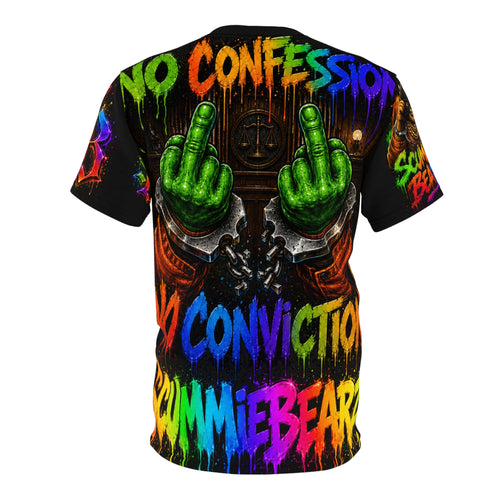 Scummie Bearz "Court is In Session - NO Confession No Conviction" AOP Edition Unisex Streetwear Graphic Tee