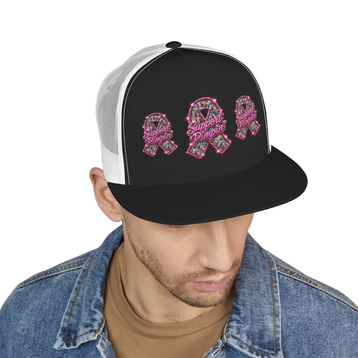 5 Panel Trucker Cap-SUPPORT PIMPIN-SCUMMIEBEARZ™
