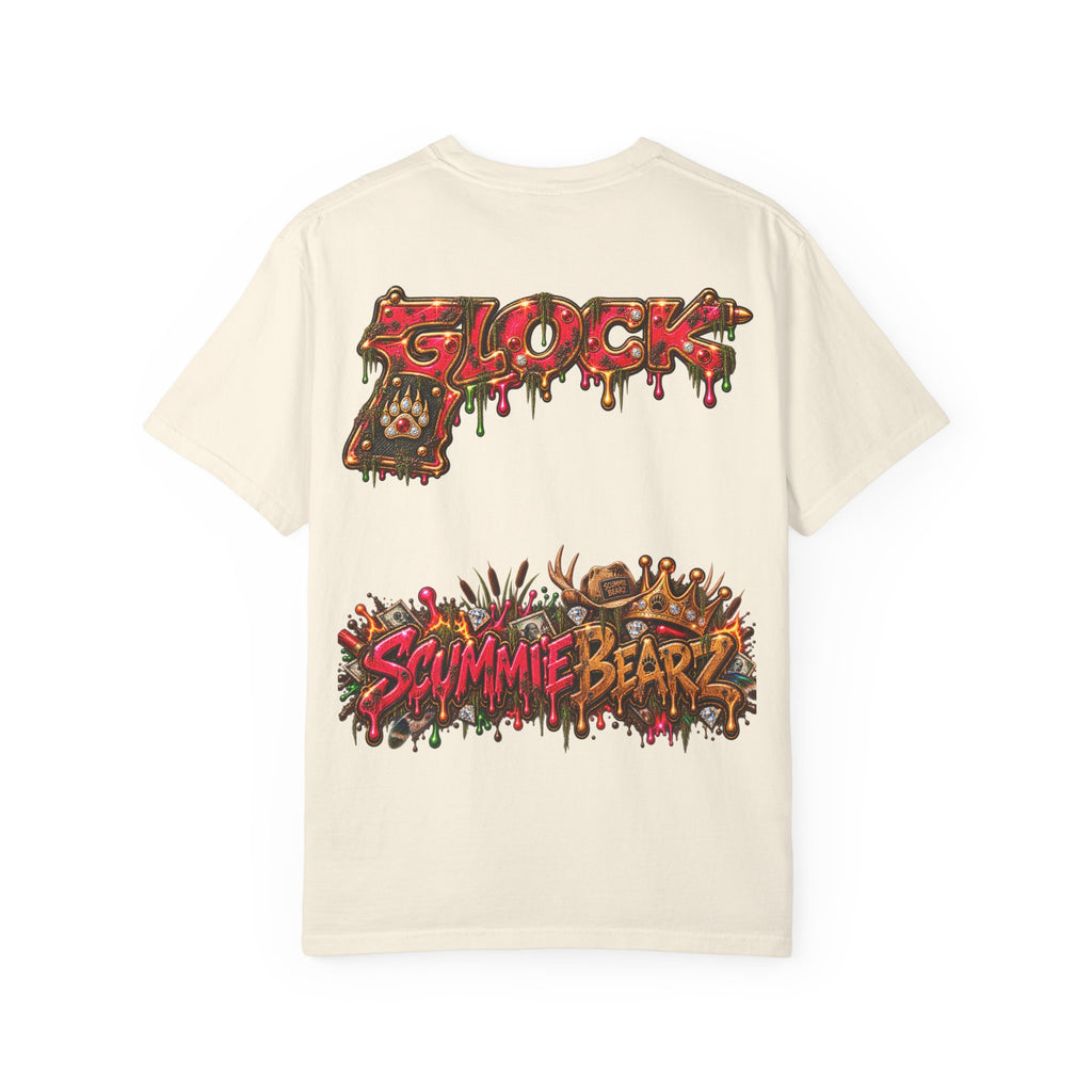 Unisex Garment-Dyed T-SHIRT-HILLBILLY GLOCK/SB CROWN LOGO-SCUMMIEBEARZ™