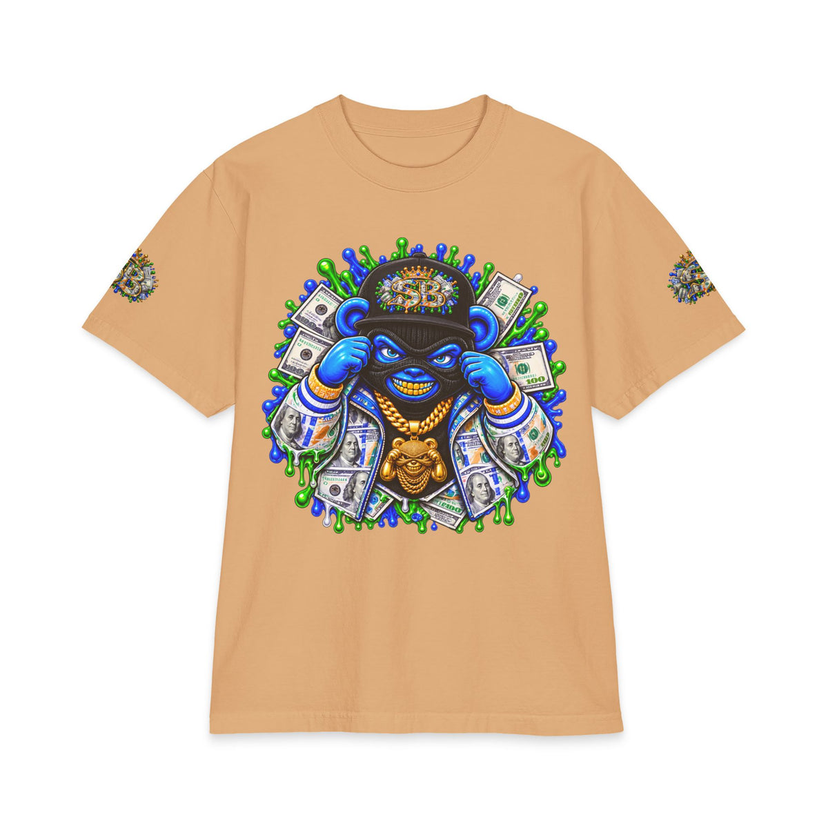 Money Hungry — Alternate Layout | SCUMMIEBEARZ™ Shaka Wear Heavyweight Tee