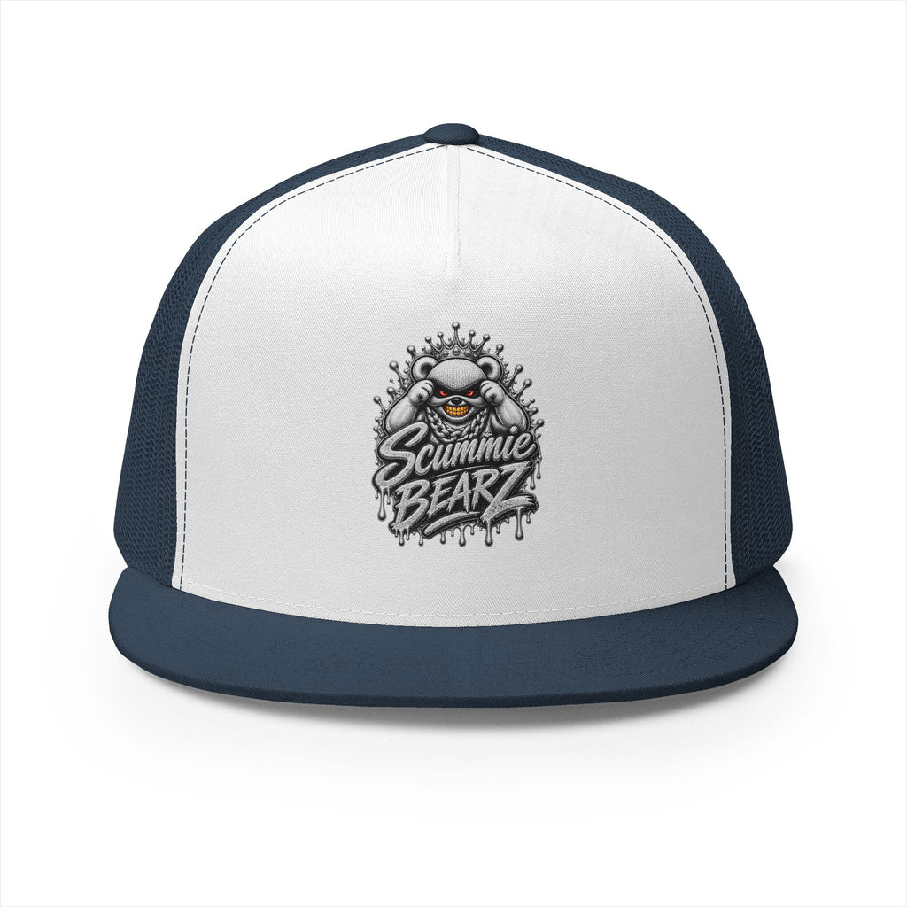 5 Panel Trucker Cap-SILVER MASK LOGO-SCUMMIEBEARZ™