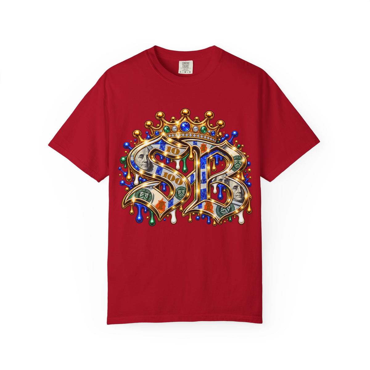 Unisex Garment-Dyed T-SHIRT- HUSTLE MODE/SB CROWN LOGO-SCUMMIEBEARZ™