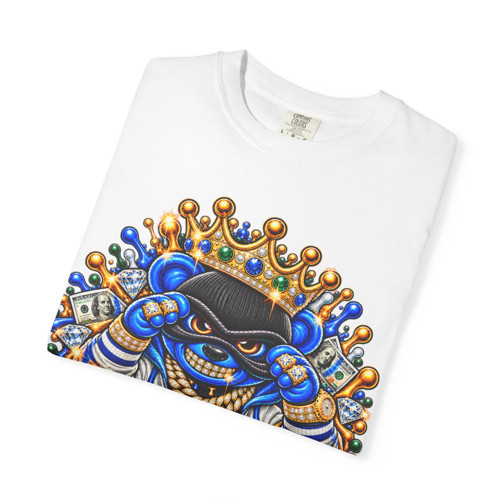 Unisex Garment-Dyed T-SHIRT-MONEY GLOCK/CROWN MASK LOGO-SCUMMIEBEARZ™