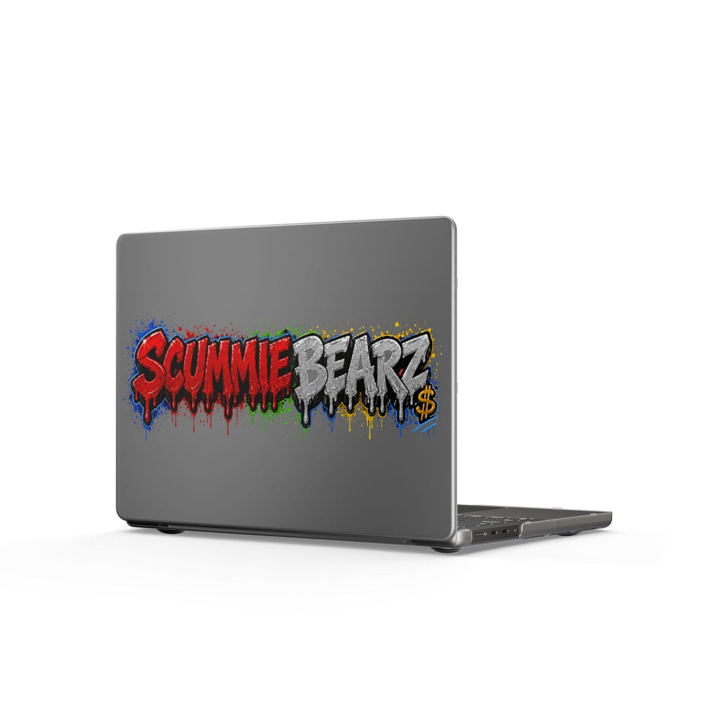 Matte MacBook Cases-RED / SILVER LOGO-SCUMMIEBEARZ™