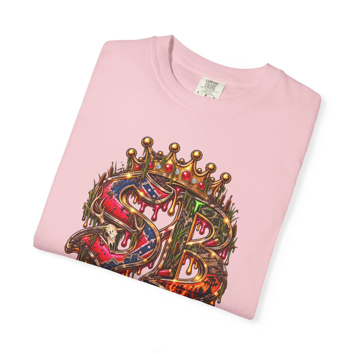 Unisex Garment-Dyed T-shirt-HILLBILLY CROWN SB LOGO HILLBILLY -SCUMMIEBEARZ™